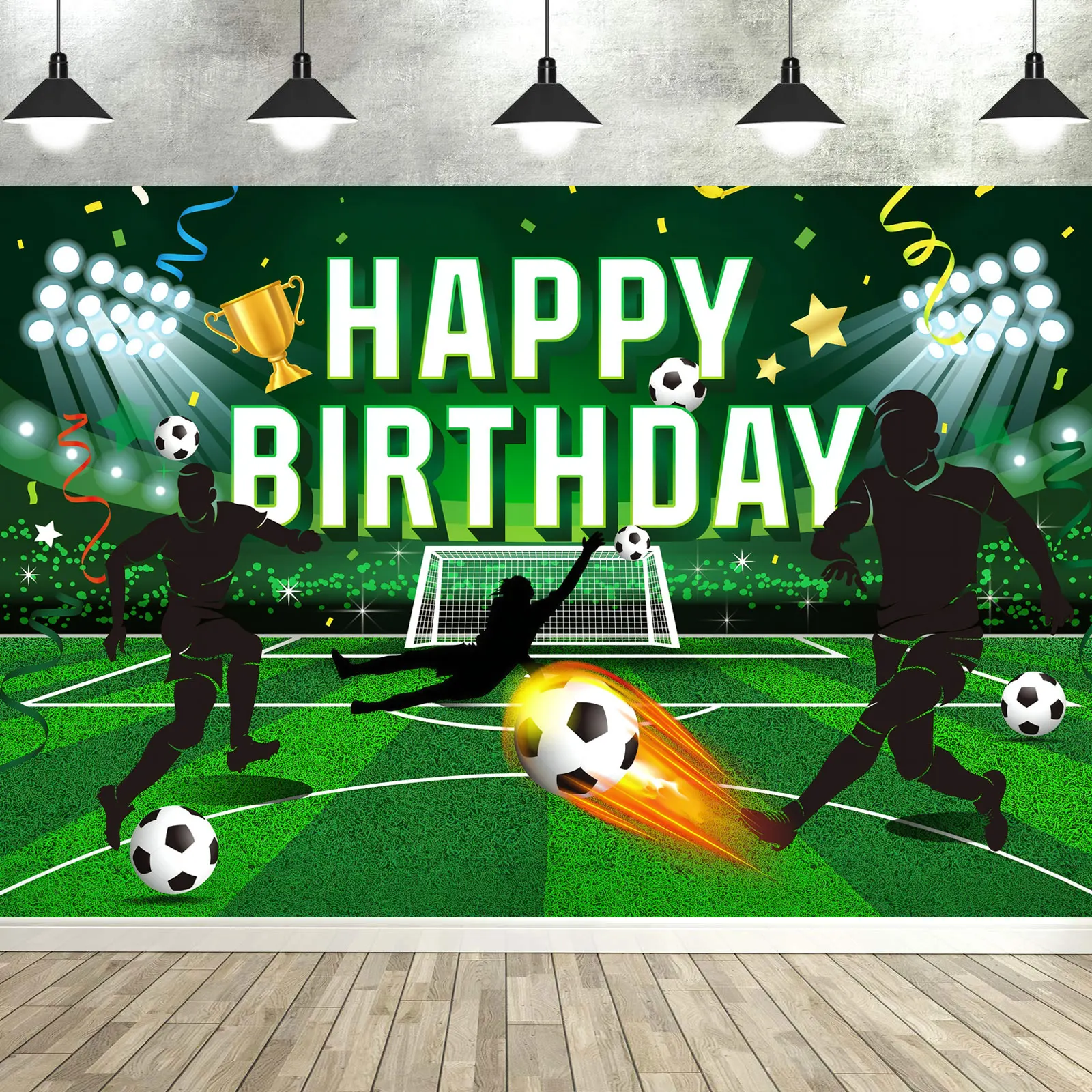 

Soccer Birthday Party Backdrop Football Soccer Theme Birthday Party Decorations Photo Booth Banner Props for Boys Kids