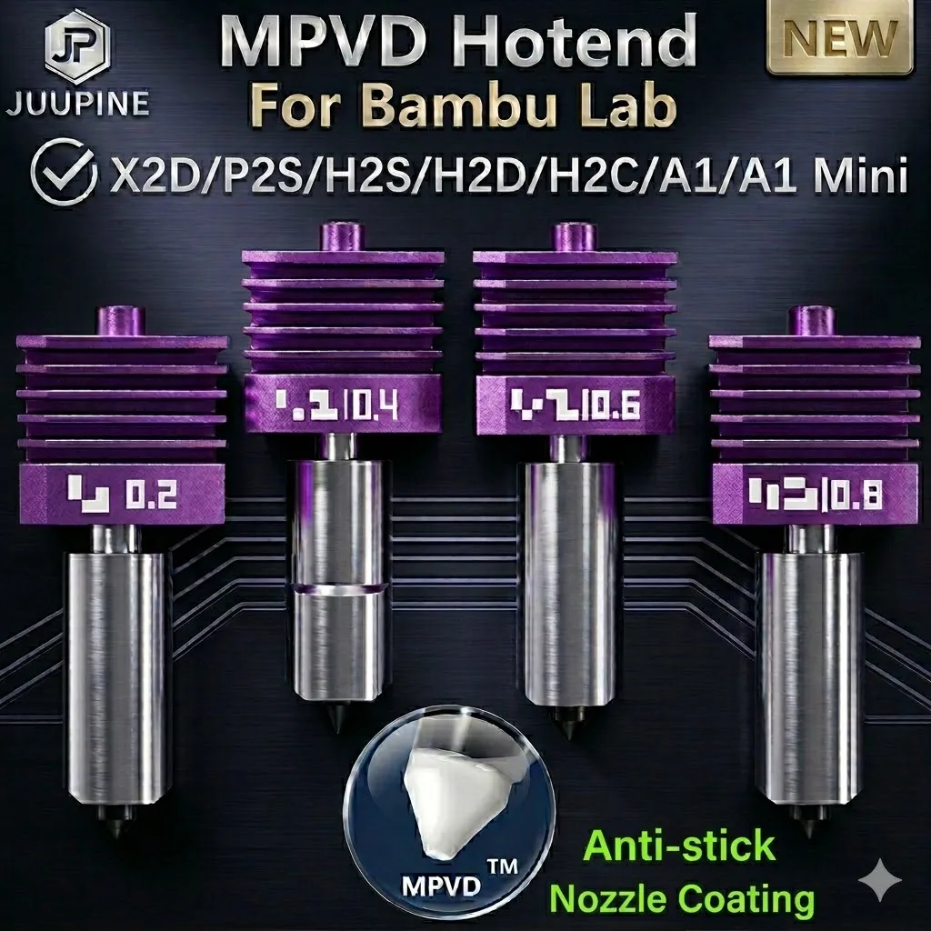 2026 JUUPINE MPVD™ Hotend For Bambu Lab X2D Hotend A1 H2C P2S H2D