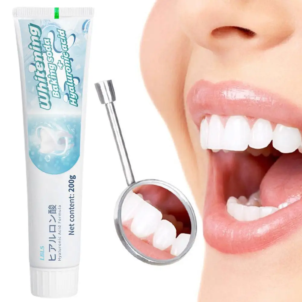 

200g Toothpaste Whitening Teeth Stain Removal Whitening Baking care Toothpaste Soda Oral P3J7