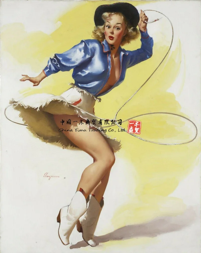 Pinup Girl On Her Toes 1954 Poster decals Picture Art Movie Car Game stickers