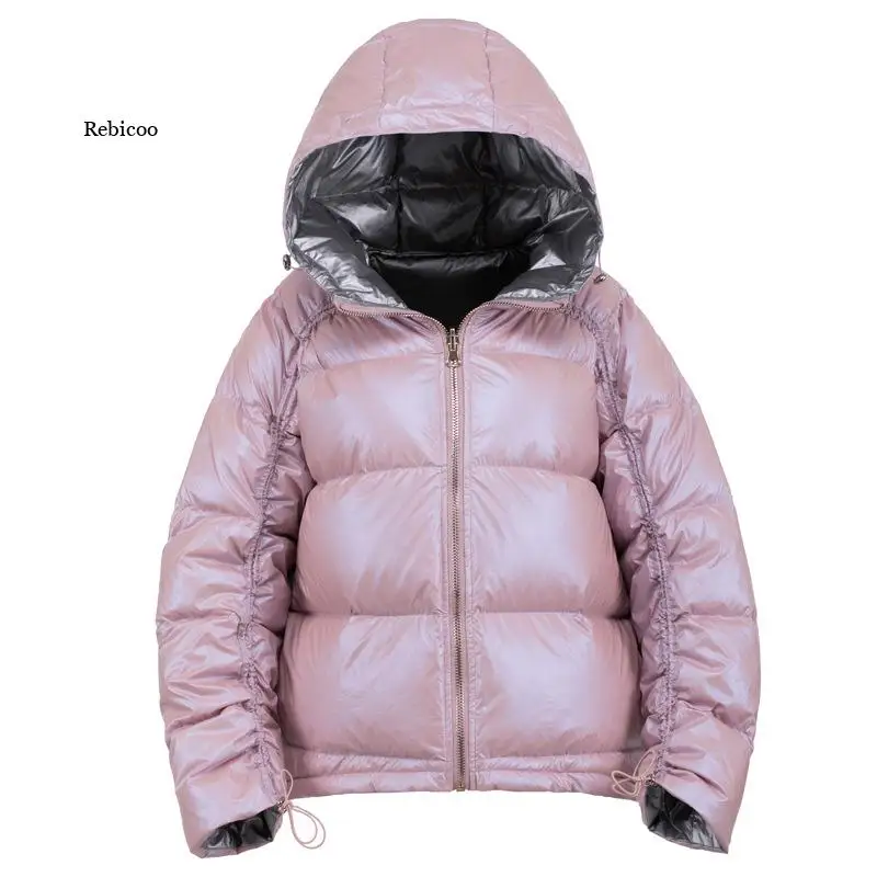 Brand Winter Women Fox big fur collar Jacket Korea Down cotton Loose Thick Short Outerwear Parkas Female Hooded Coats