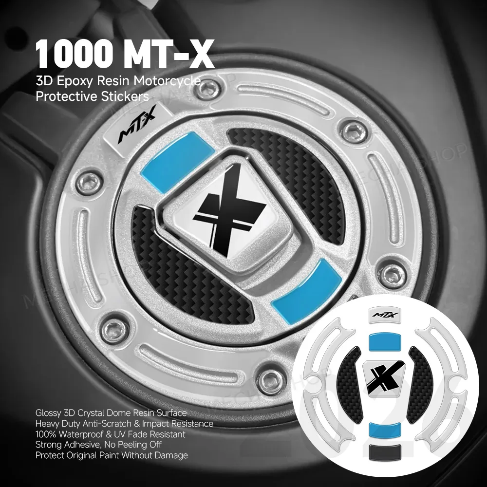 For CFMoto 1000 MT-X 1000MTX 2026 3D Resin Sticker Protection Kit Fuel Cap Protection