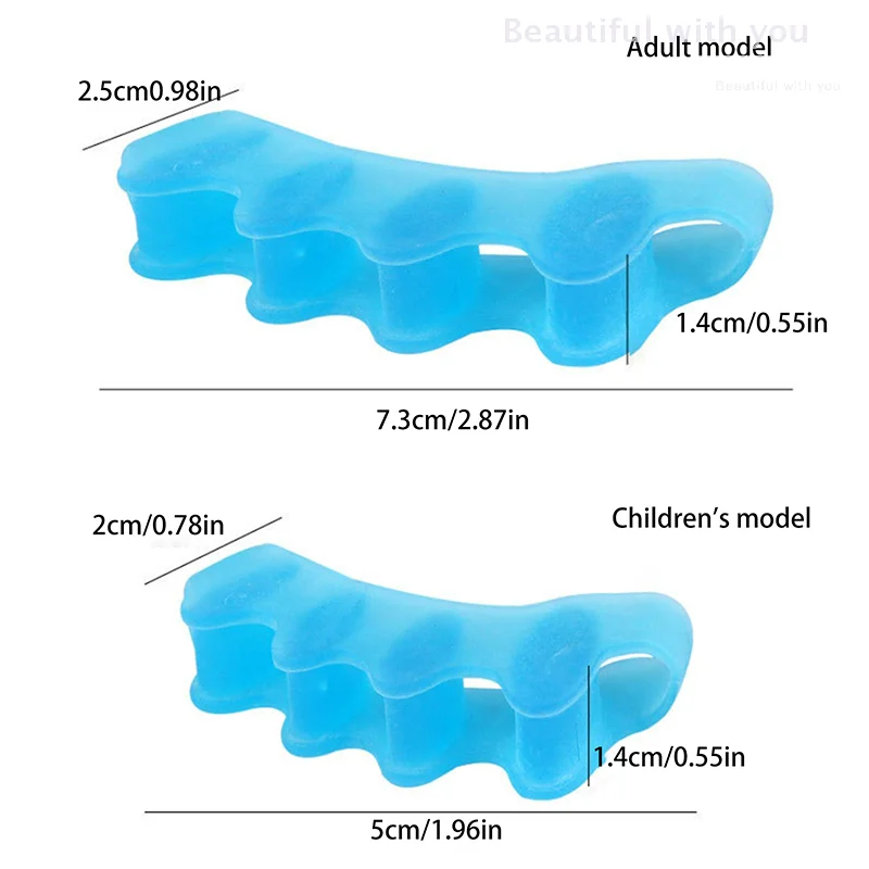 Separador de dedos do pé, corretor de valgo flexível, alivia o polegar, cuidados com os pés