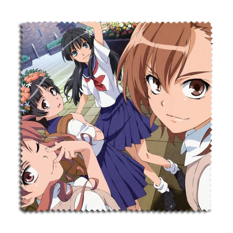 1pc Anime Misaka Mikoto Flannel Glasses Clean Cloth