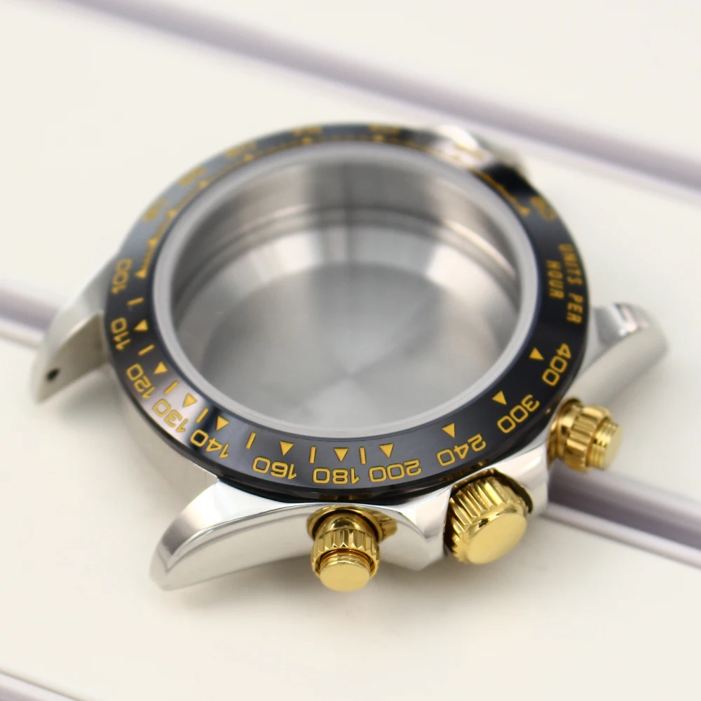 39-mm-Luxus-Uhrengehäuse, Saphirglas, Uhrenzubehör für VK63-Quarzwerke, 29,2-mm-Zifferblatt für Daytona-Reparaturteile – Detail 2