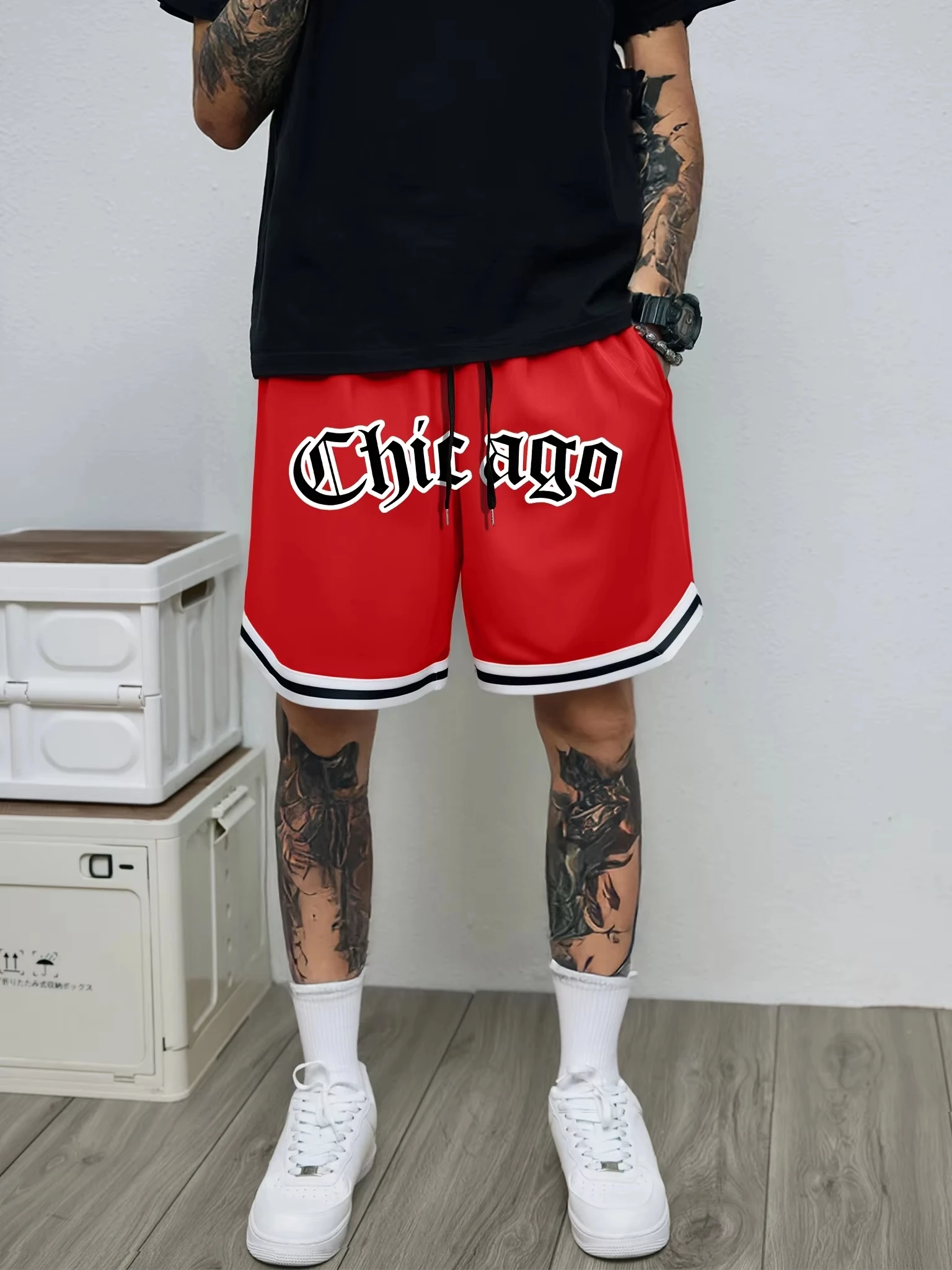 Summer Casual Fashionable Comfortable Lightweight Quick-drying Breathable 3D Digital Printed Men Shorts Retro Sports Shorts Moto