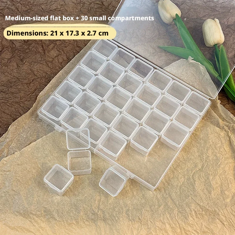 Salon Grade Nail Supply Organizer Separated Individual Grid Nail Storage Organizer Jewelry Small Parts 6/8/12/18/20/28/30 Grids