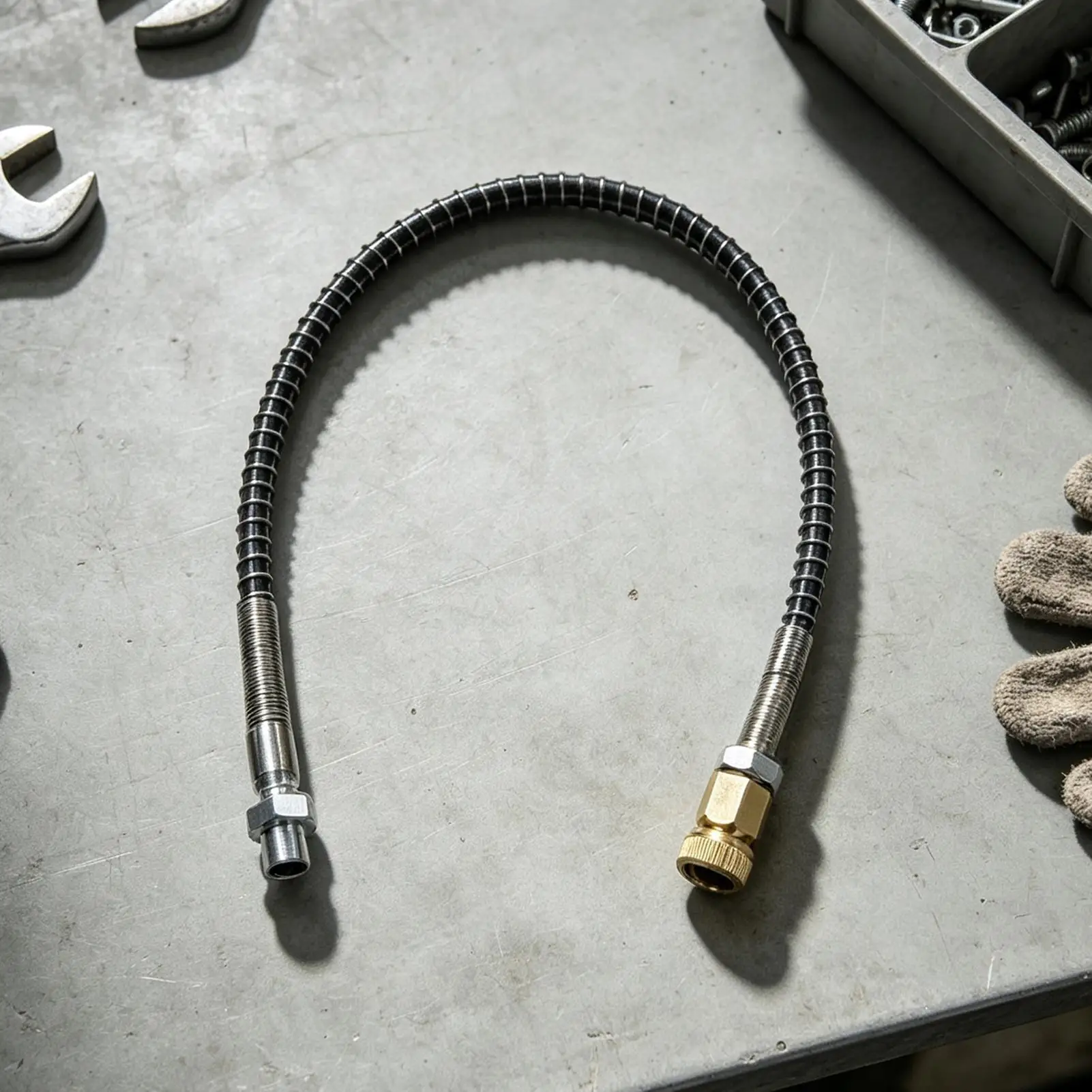 Pneumatic Hose 19.69inch Anti-knot High-Pressure Soft Pipe 4500psi Inflation Device Adapter High Pressure Air Compressor Hose