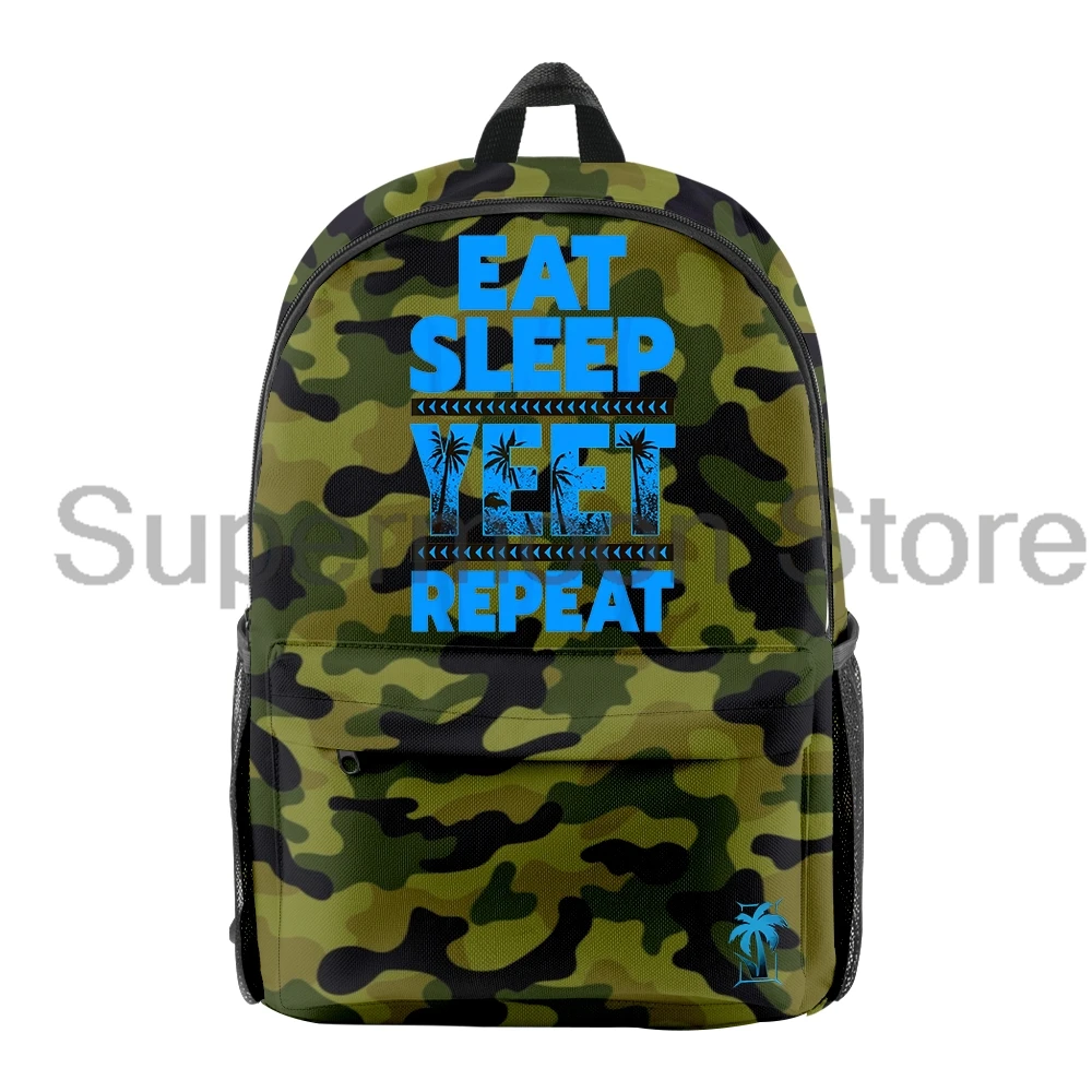 

Рюкзак Jey Uso Eat Sleep Yeet с повторением, женский и мужской рюкзак, унисекс, дорожная сумка, повседневный рюкзак, модные уличные сумки
