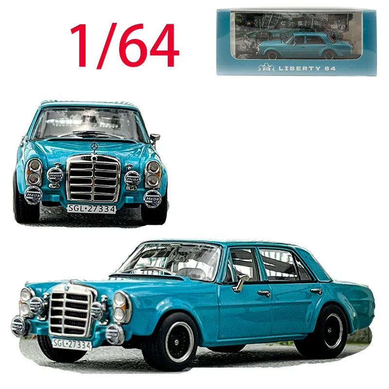 

Liberty Diecast 1/64 Масштаб Mercedes Benz Легкосплавная модель автомобиля Mercedes Benz 300SEL Blue Pig Play Vehicles Игрушки для мальчиков Оригинальная коробка