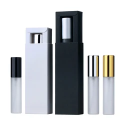 1PCS 10ml Mini Refillable Perfume Bottles With Box Portable Frosted Glass Spray Bottles Empty Glass Vials For Perfume Bottle