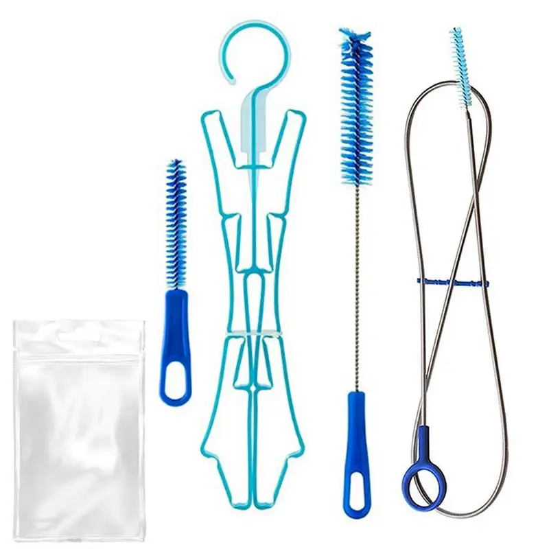 Hydration Bladder Tube Brush Cleaning Kit Mountaineering Water Bag Cleaning Brush Kit With Drying CollapsibleBladder Frame