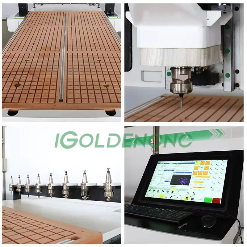 Escultura em madeira 3D automática 1325 1530 2030 CNC Ear Atc Cnc Router Hine para alumínio