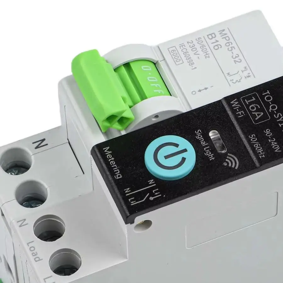 

Умный автоматический выключатель Tuya WiFi MCB 16А с функцией учета электроэнергии, на DIN-рейку, для измерительных приборов и контроля