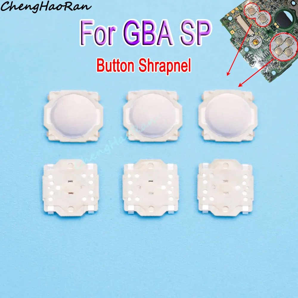 6 PCS For GBA SP Button Conductive Film Metal Dome Snap Contact For  Gameboy SP Directional A B Buttons Replacement Repair Parts