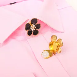 2pcs/lot Cute Cufflink Button Covers For Shirt Peach Blossom Button Clip Sleeve Buttons Fashion Girls' Gifts Tux Cufflinks