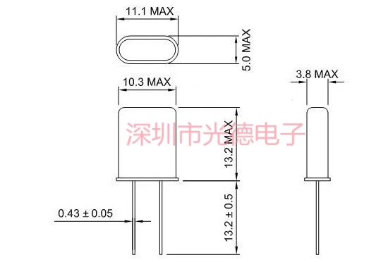 50pcs/ Quartz Crystal 16.000MHz HC-49U 16.000M 16M In-line Passive Crystal Resonator