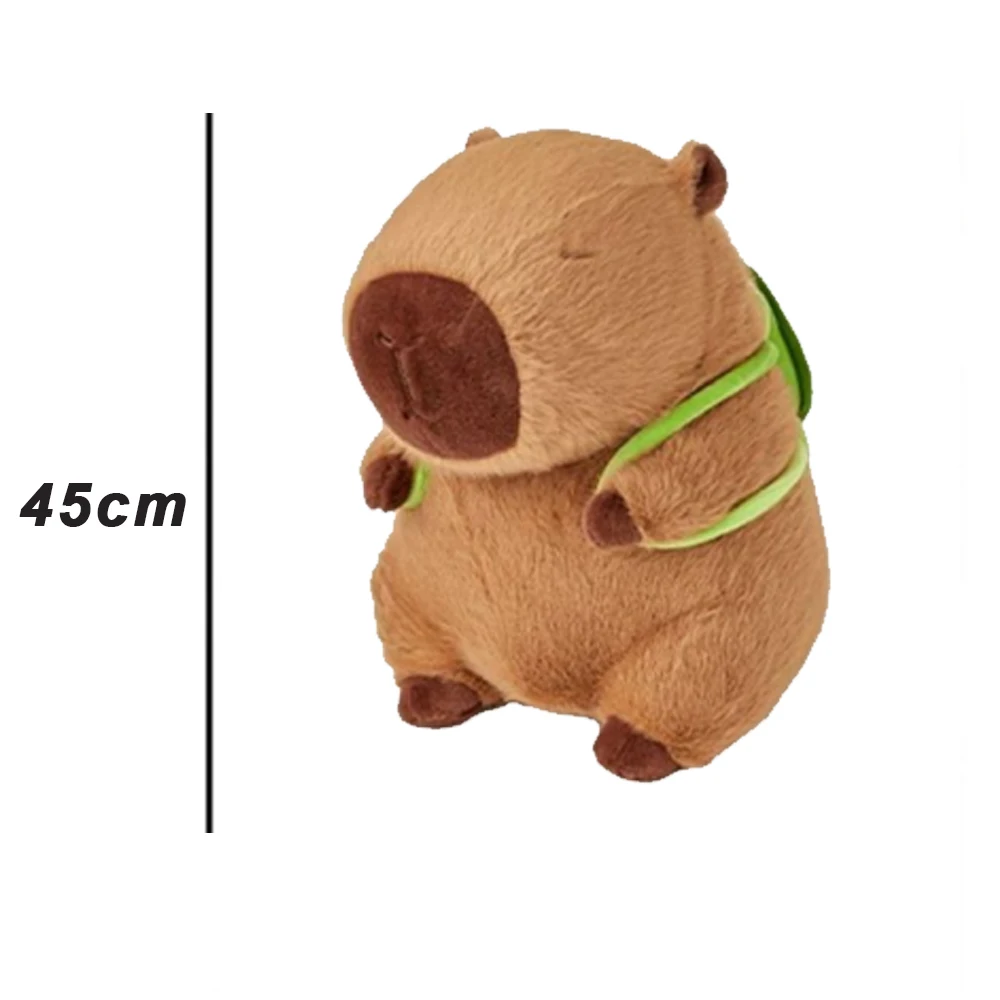 10 pz 18-45cm capibara peluche animale con tartaruga tartaruga zaino giocattoli per bambino placare cuscino per dormire natale bel regalo