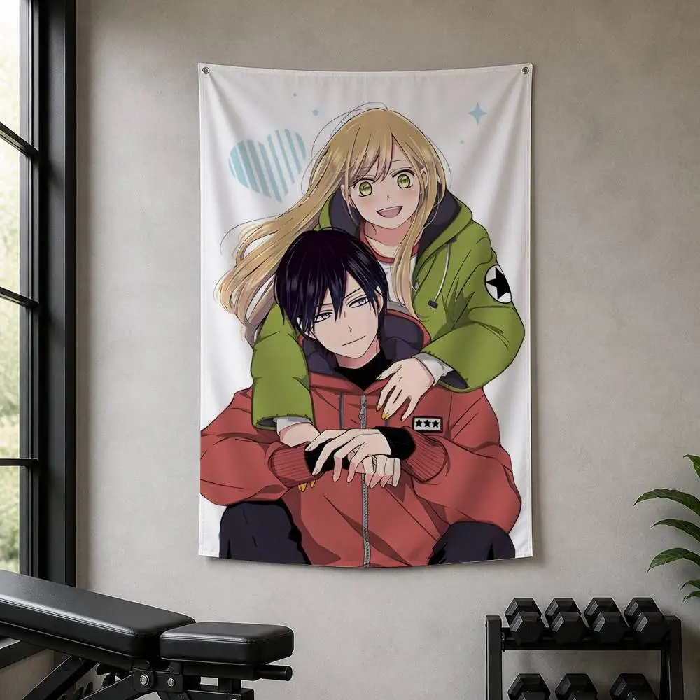 My Love Story with Yamada-kun at Lv999  Decorative Hanging Flag with Grommets for Garage Bedroom Dorm Wall Decor