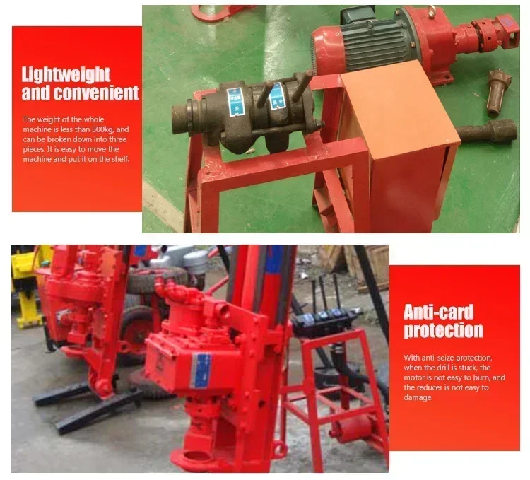 جهاز حفر الصخور الهوائي المحمول DTH 100 متر في تعدين المحجر