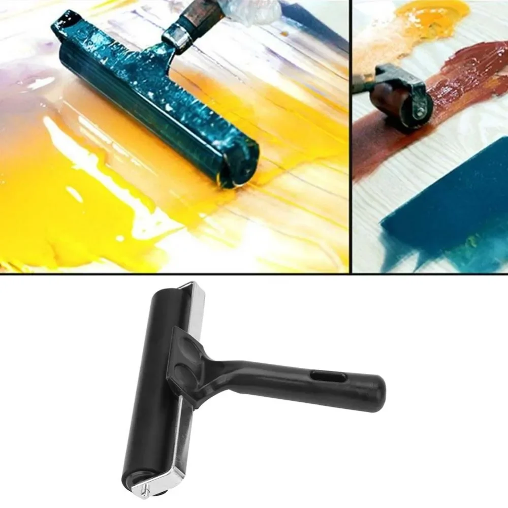 Rubber Brayer Roller Art Ink Painting Printmaking Roller Stamping Tool 15 cm