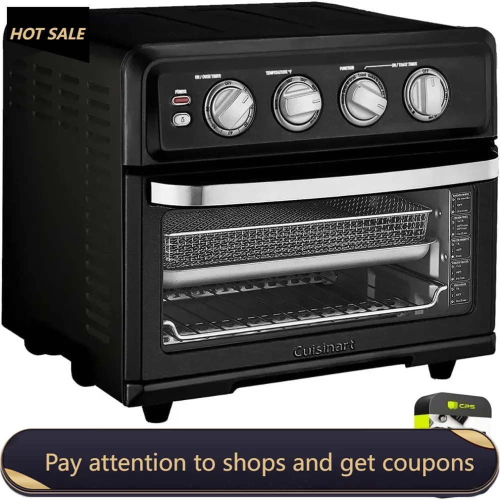 

TOA-70 AirFryer Toaster Oven with Grill Bundle with 1 YR CPS Enhanced Protection Pack (Matte Black)