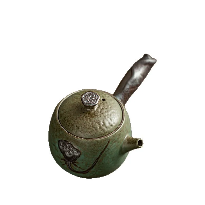CX kiln-transformed Aono side handle teapot Chinese household filter pot single pot ceramic kung fu tea set
