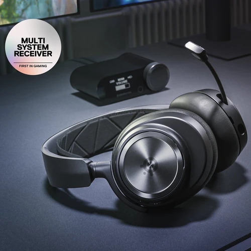 SteelSeries-auriculares inalámbricos Arctis Nova Pro para videojuegos, cascos multisistema con cancelación activa de ruido, micrófono para PC, PS5/PS4, Switch, móvil, Xbox