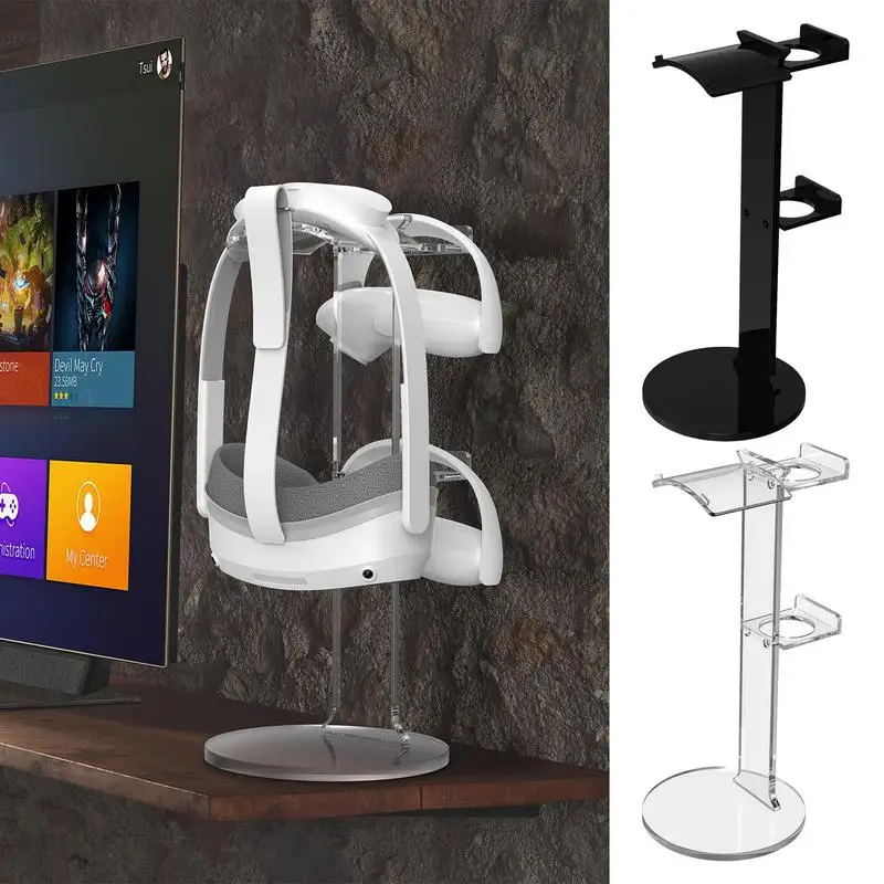 

For Virtual Reality Accessories Stand Holder For Ocu-lus Qu-est2 Acrylic VR Headset Stand Base And Display Desktop Bracket