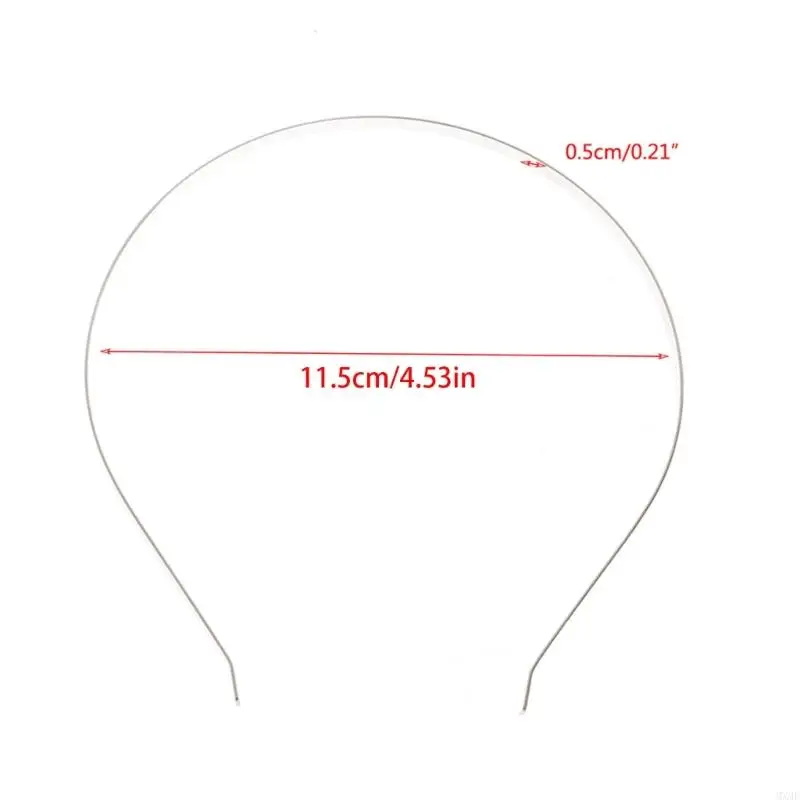 MXMF 10pcs 5mm/0.21in Metal Headband Base Steel Wire Beading Hair Hoop for Diy Bride