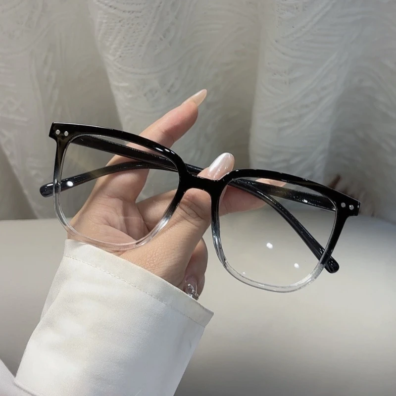 Oversized Eyeglasses Frames Ultra Light Comfortable Advanced Elegant Classic Square Without Lenses Glasses for Men and Women