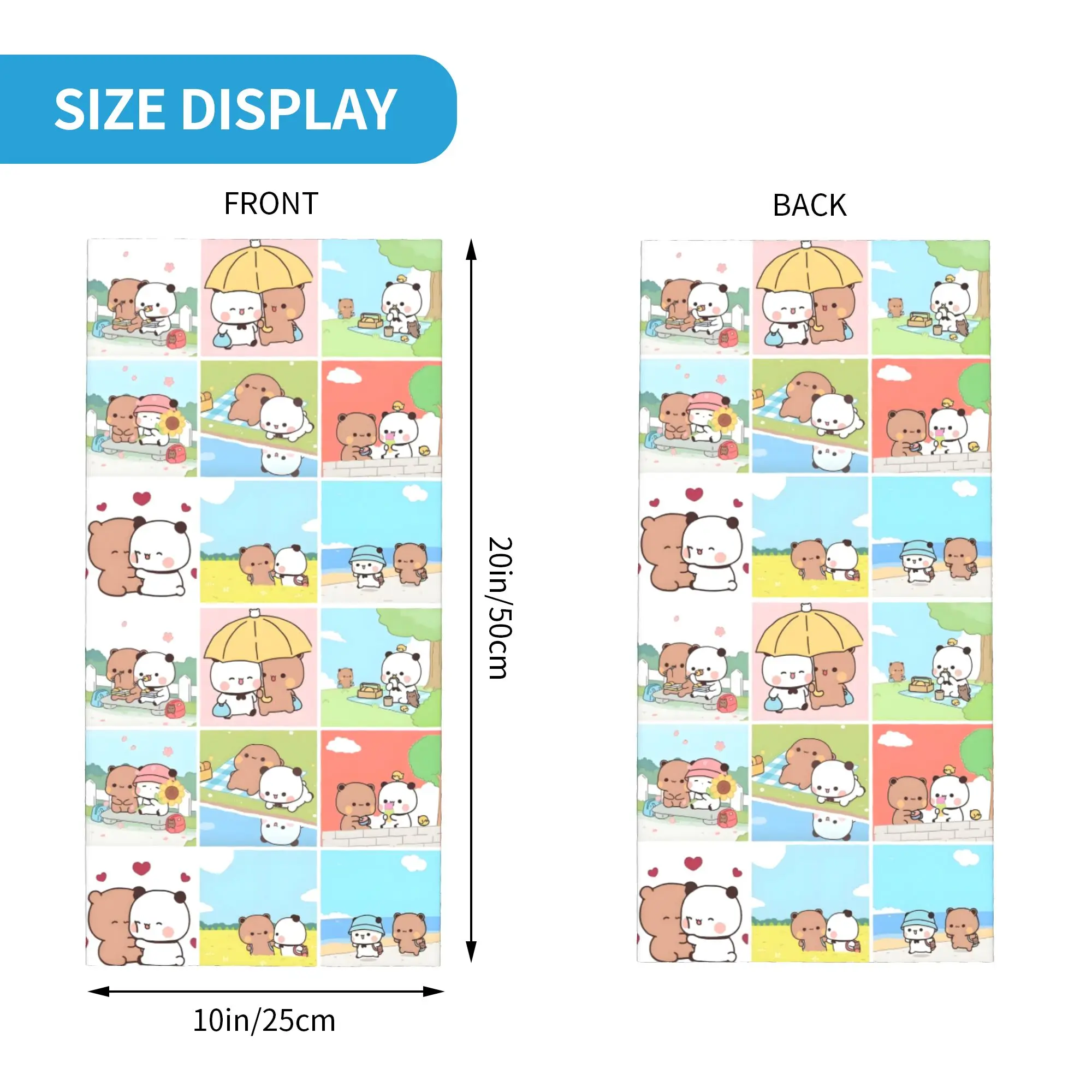 الدب الباندا قصة حب الخوخ وغوما باندانا الشتاء الرقبة أدفأ التفاف الوجه وشاح للتزلج الدب أنيمي الباندا الجراب عقال #2