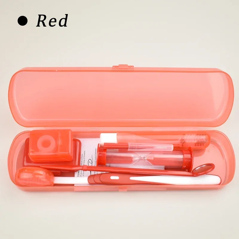 

8Pcs Dental Orthodontic Toothbrush Travel Kit Toothbrush Brush Floss Oral Care Kit Cleaning Braces Orthodontic Supplies Set