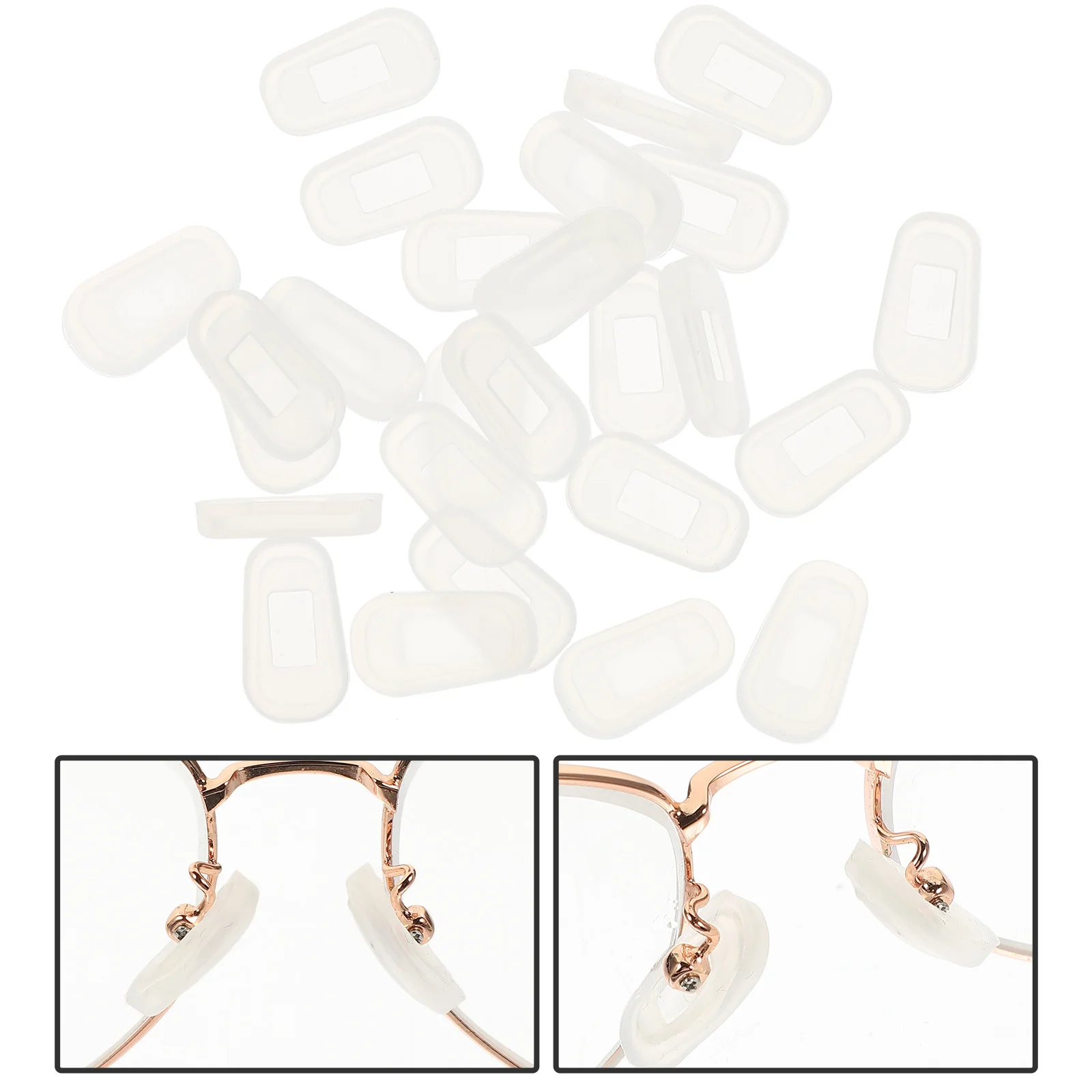 

12Pairs Silicone Eyeglass Nose Pads Anti-Slip Soft Nose Cushion Glasses Frame Support Pads for Eyeglasses Repair Parts