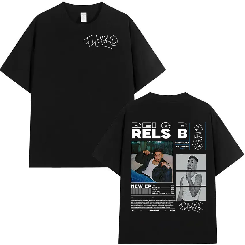 

Rapper Rels B Skinny Flakk 2025 Album Graphic T Shirts Men Vintage Oversized T-shirt Unisex fashion Hot sale t-shirts streetwear