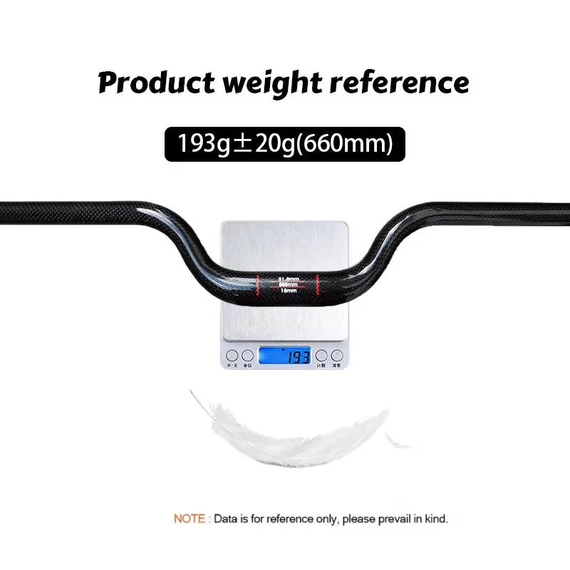 3K Vollcarbon U-förmiger MTB-Lenker 9,5 ° Backsweep 31,8mm Rise 600-760mm Breite Neue Fahrradlenker für Mountainbikes – Detail 6