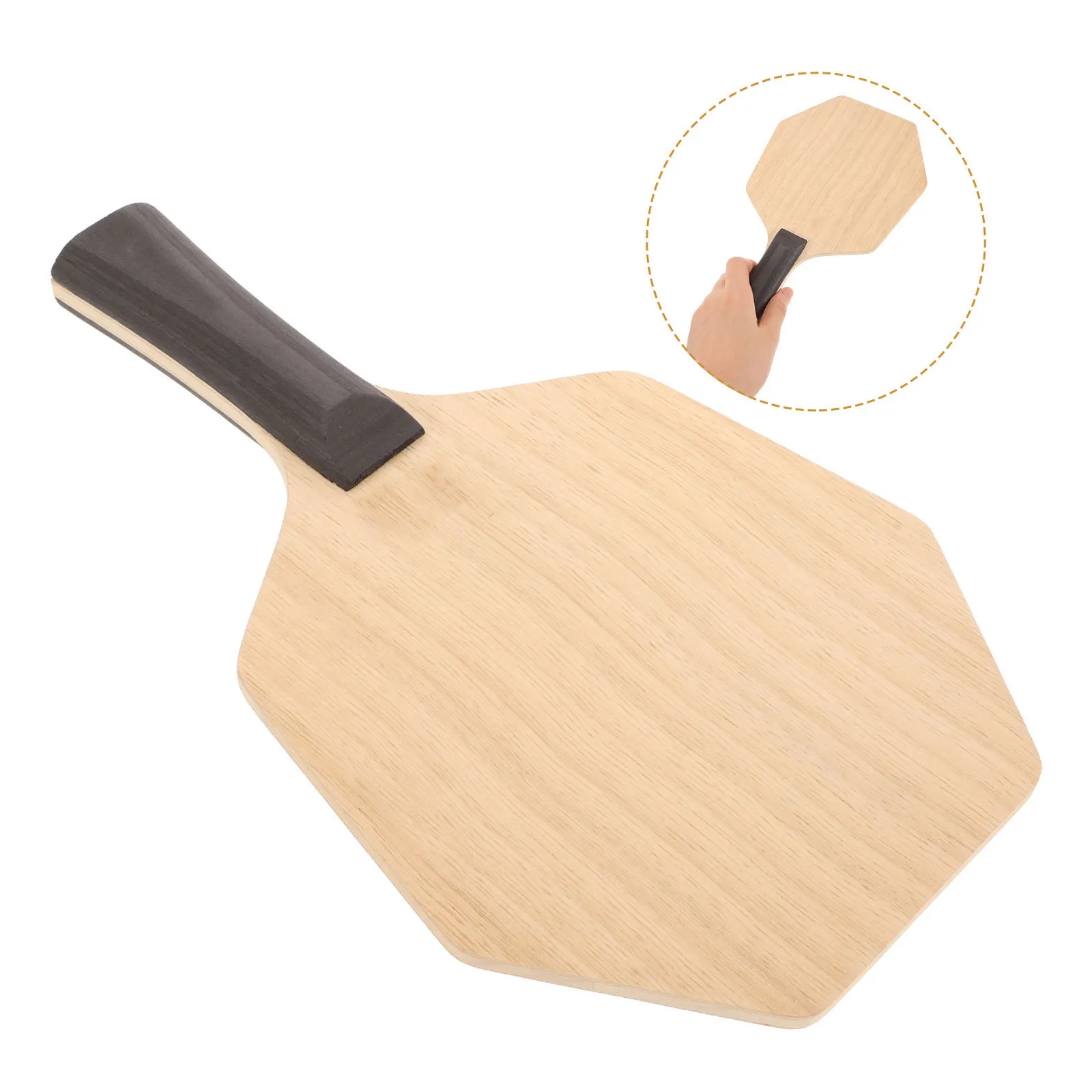 

Table Tennis Racket Hexagonal Wooden Paddle Blank 5-Layer Bat For Outdoor Sports Training Unfinished Diy Paddles Adult