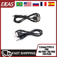 EJEAS USB Data Charging Cable 3.5mm/Type-C Jack Motorcycle Helmet Intercom Accessories for Vnetphone V6 PRO/V4 Plus/FBIM/V4C/V6C