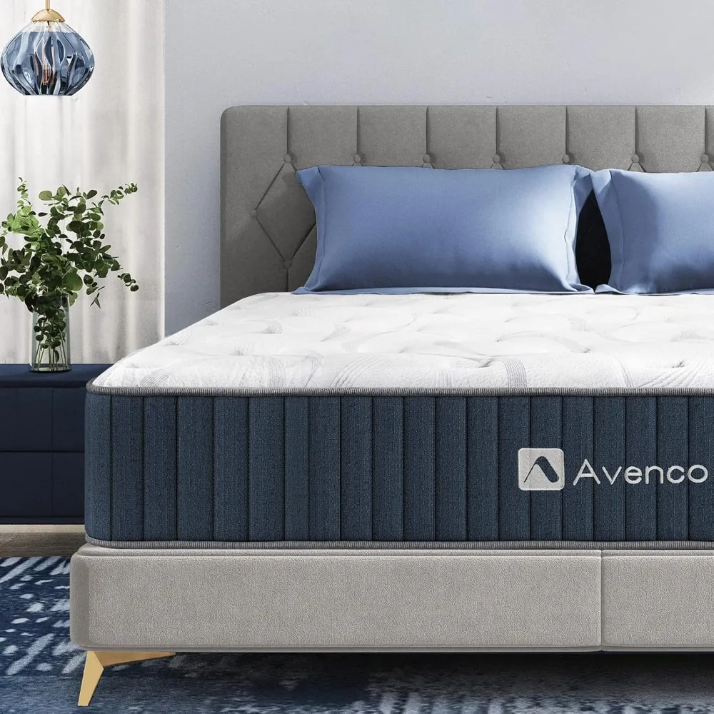 Queen Size Mattress, Queen Mattress in a Box, 10 Inch Hybrid Mattress Queen, Individually Pocketed Coils and Comfort Foam,