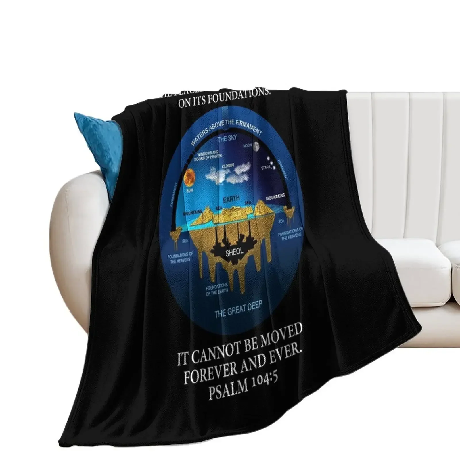 

Psalm 104:5 Flat Earth Anceint Hebrew Cosmology Throw Blanket Blankets For Sofas Hairy Blankets