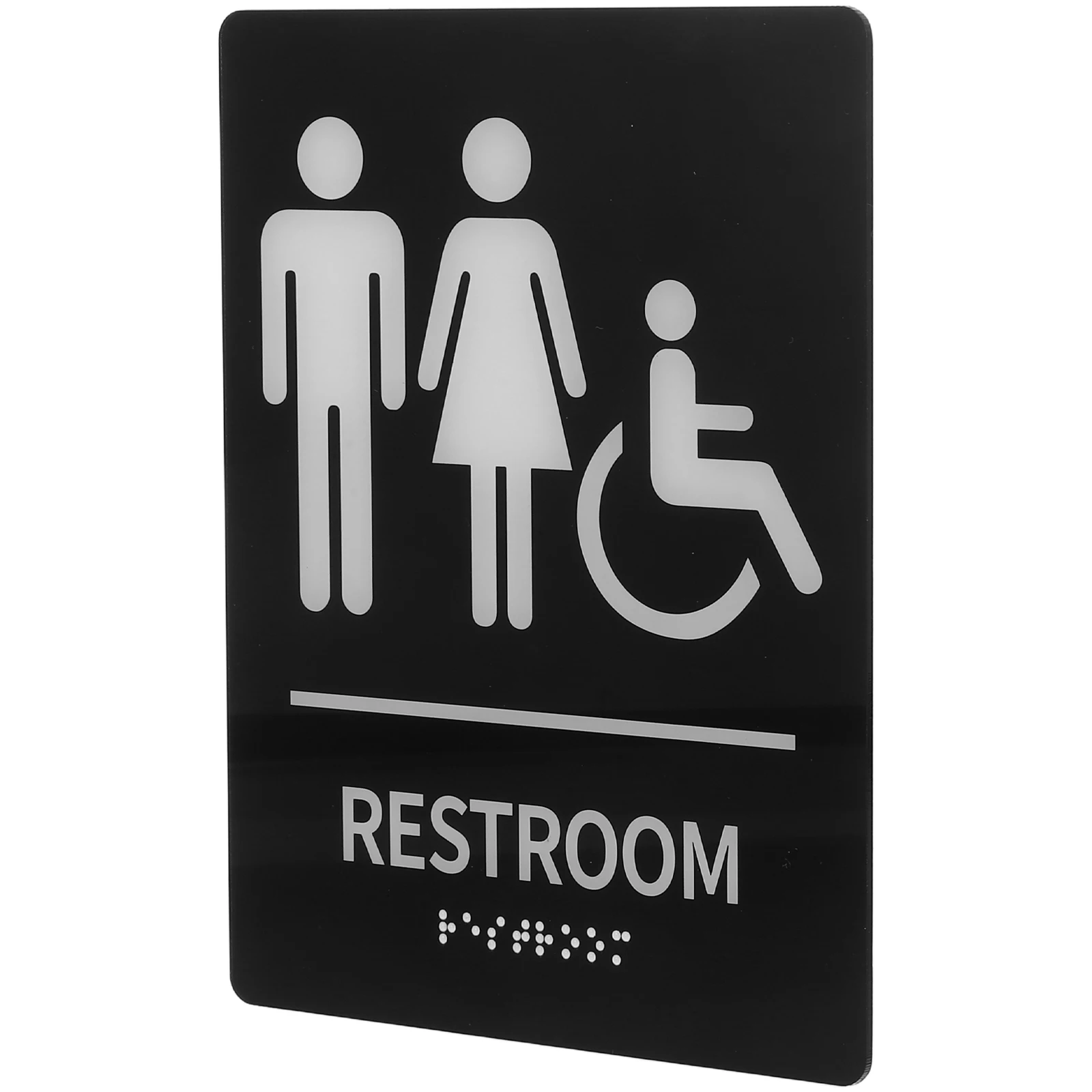 

Braille Braille Door Restroom Signage Selfadhesive Restroom Supply Men Women Public Decor Pictures Signage Durability
