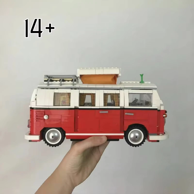 

Горячая продажа строительного блока, модель кемпингового автомобиля с открыванием двери и изысканным интерьером, детская креативная сборная игрушка