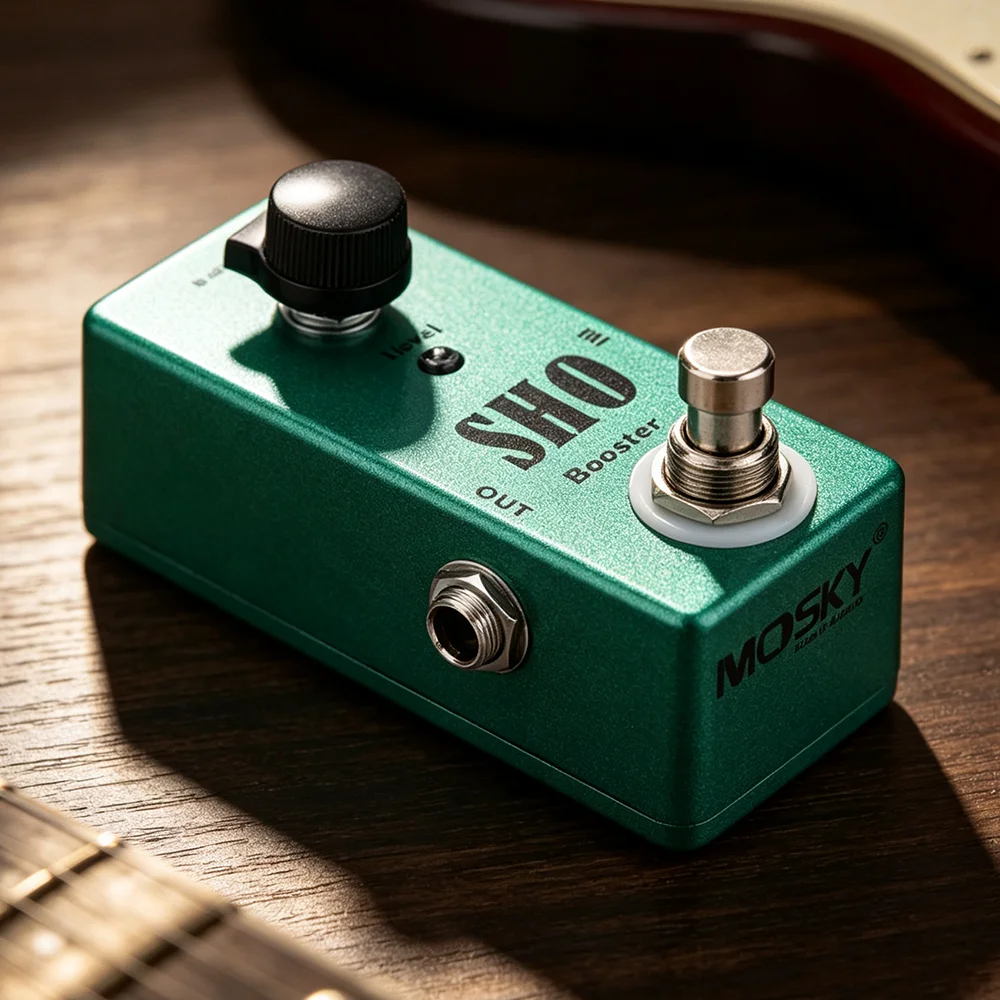 MOSKY Mini SHO Booster Electric Guitar Effect Pedal True Bypass Full Metal Shell Switching Guitar Parts & Accessories