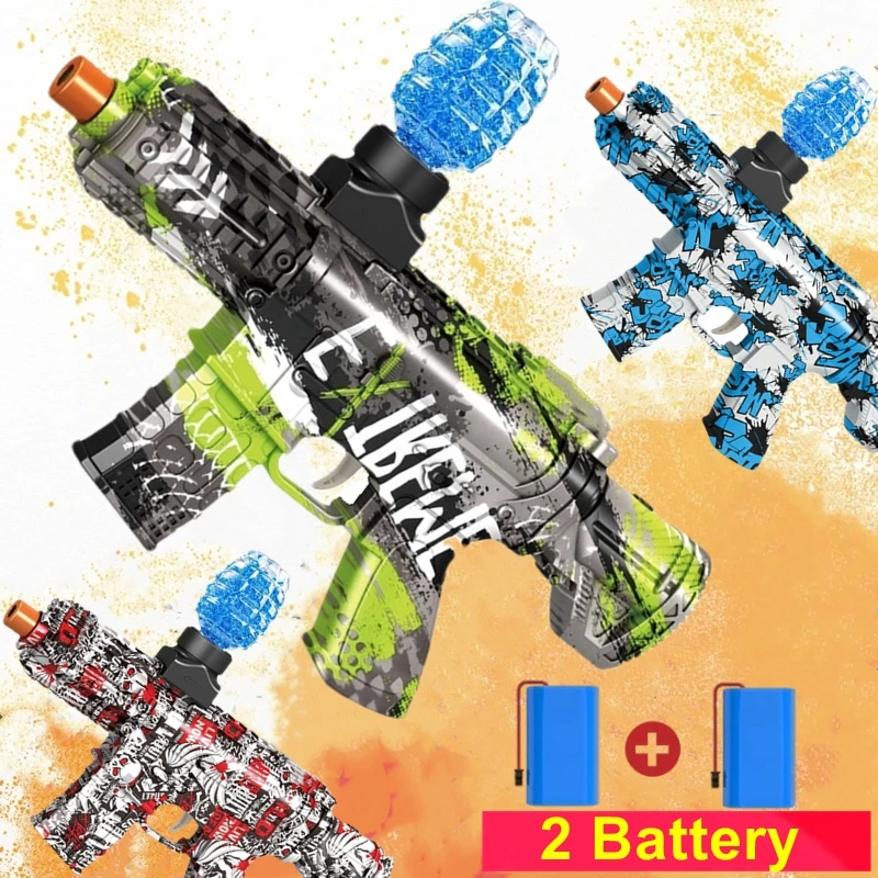 M4 الكهربائية هلام الكرة الناسف لعبة بندقية التلقائي رش الكرة الناسف مناسبة لعبة الرماية في الهواء الطلق هدية (لا رصاصة)