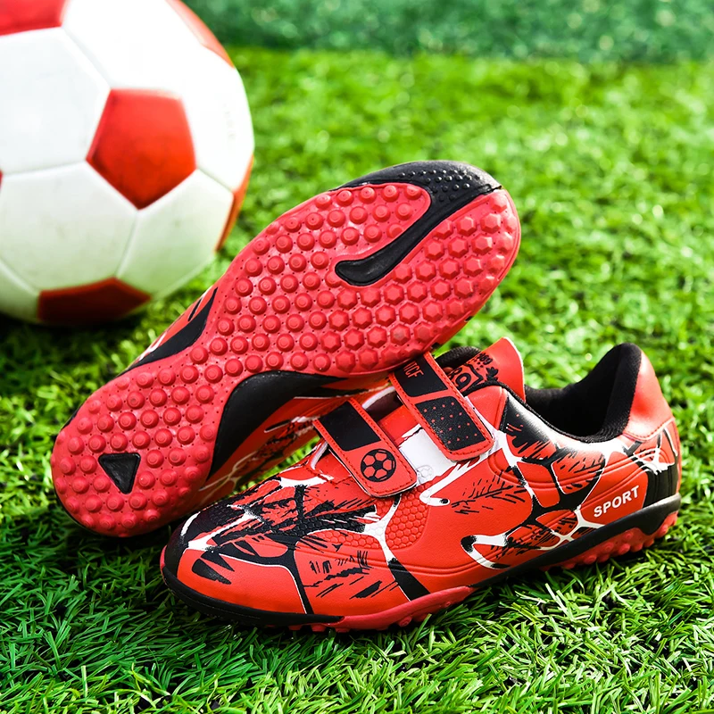 Kids Football Boots Child Soccer Shoe Anti Skid Boys Turf Cleats Hard Court Youth Training Trainers Children Futsal Sneakers