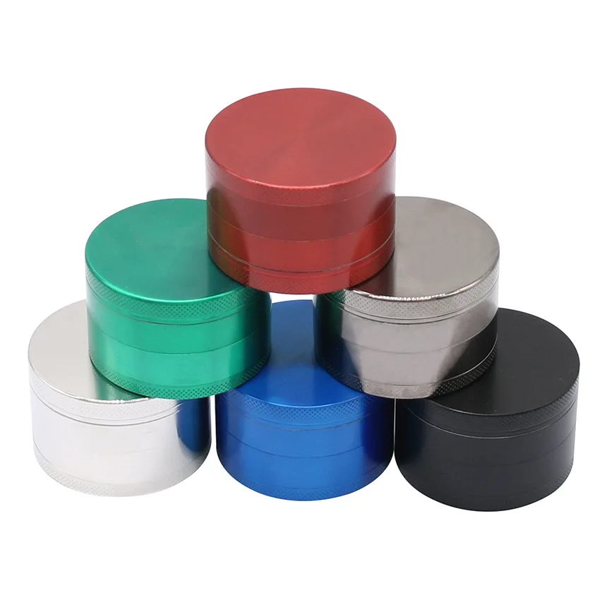 40mm Herb Metal Grinder 4-layer Iridescent Tobacco Grinder Spice Miller Crusher Zinc Alloy Smoke Accessories Nano Paint Surface