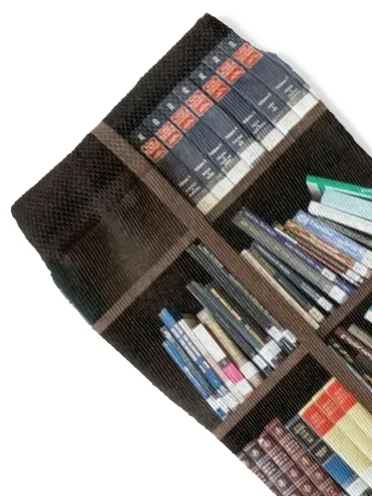 Bookshelf Books Library Bookworm Reading Socks FASHION Wholesale Argentina Men Socks Women's