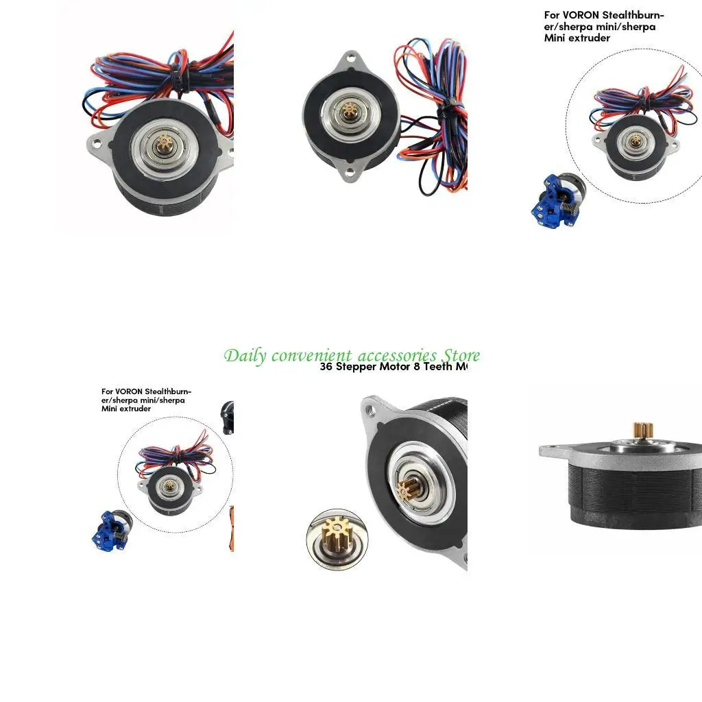 

97QB Высокотемпературный двигатель Nema14 36 мм, 8 зубьев, шестерня для мини-экструдера Voron 2,4, обновленные аксессуары для
