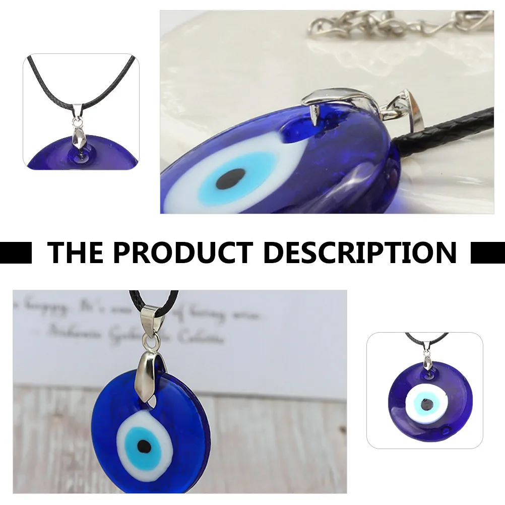3Pcs Evil Eye Necklace Men Fashion Necklace Vintage Decorative Pendant Chain Premium Safe Material Fine Detail Workmanship