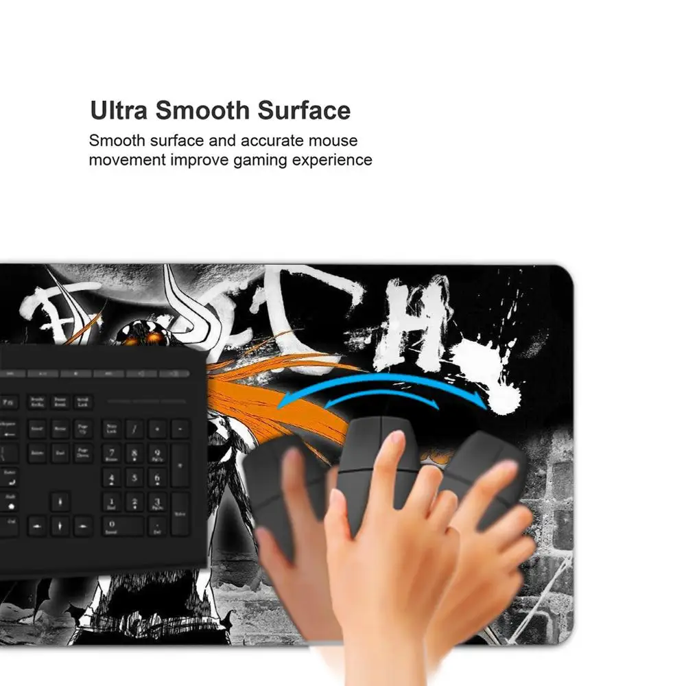bleach Mouse Pad Tablet mouse Pad Laptop xl desktop mouse pad, cute HD Rainbow Gaming keyboard pad, csgo Player, 90x40